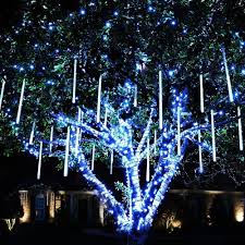 It's the most wonderful time of year! Led Falling Rain Lights Without Plug Included Meteor Shower Rain Light 11 8 Inch 8 Tube Waterproof Snow Falling Drop Light For Garden Party Wedding Festival Hanging Christmas Lights Christmas Light Installation Led