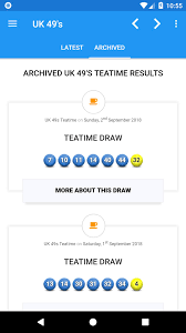 The winning numbers are announced at 5:49 p.m. Uk 49 S Lunchtime Teatime Results For Android Apk Download