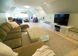 Bonus room ideas | when decorating a house you will think about the overall theme and how each room will be decorated. Bonus Room Over Garage Lots Of Room For Family Entertainment Bonus Room Decorating Simple Living Room Designs Bonus Room Design