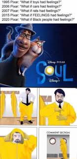 1995 Pixar What If Toys Had Feelings 2006 Pixar What If Cars Had Feelings 2007 Pixar What If Rats Had Feelings 2015 Pixar What If Feelings Had Feelings 2020 Pixar What If