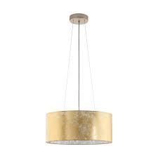 Shop for gold lighting fixtures at bed bath & beyond. Eglo 97644 Viserbella Large Champagne Gold Fabric Pendant Light