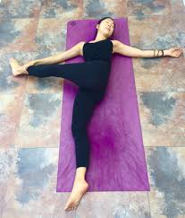 Reclining Twist Variation Annie Au Yin Yoga Yin Poses Yin Yoga Poses Yoga Twist Poses