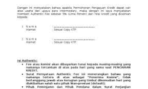 Yang bertanda tangan dibawah ini. Contoh Surat Perjanjian Fee Mediator Tanah Contoh Surat
