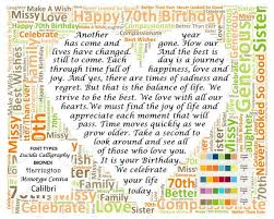 70th Birthday Sayings For Mom Personalized 70th Birthday Gift Poem Unique 70th Birthday Gifts Word Cloud Art 8 X 10 Print Unique Birthday Gifts 40th Birthday Gifts Birthday Words