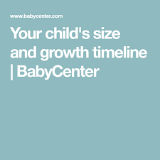 Your Childs Size And Growth Timeline Gemma Baby Chart