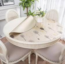 Some glass round kitchen table contains a small rounded shelf section in the middle of the glass in the framework. Round Tablecloth Pvc Waterproof Tablecloth Soft Glass Table Cloth Waterproof Oilproof Placemat Pad For Home Kitchen Diningroom Tablecloths Aliexpress