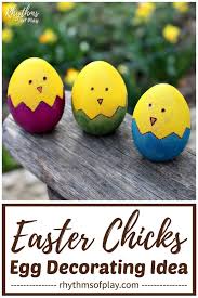 Since this easter treasure hunt is for adults or older children, we can't just lay eggs in the yard and expect the same excitement and anticipation we felt as children. Cute Easter Chick Wooden Egg Decorating Idea Rhythms Of Play