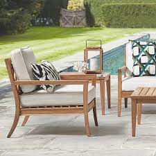 Measures 26 wide x 68 deep x 30 high. Garden Teak Patio Furniture Covers Williams Sonoma