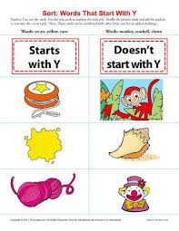 Download 53 royalty free letter y words and . Words Starting With Letter Y Beginning Consonant Worksheets Y Words Sight Word Worksheets Words