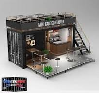Contenedor prefabricado Cafetería Cafetería Casa Contenedor de lujo  Restaurante Bar con Cocina en venta