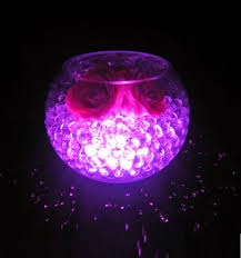 Creative Wedding Fish Bowl Decorations With Colored Lights Fish Bowl Decorations Decorative Bowls Wedding Table Decorations Blue