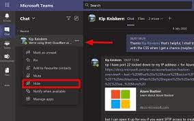 How To Hide And Unhide Chats In Microsoft Teams Onmsft Com