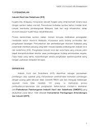 Jadual di bawah menunjukkan klasifikasi definisi eks: Industri Kecil Dan Sederhana Asas Keusahawanan