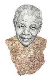 Eatsleepdraw Nelson Mandela Pen Portrait With Map Of South Nelson Mandela Art South African Art African Art