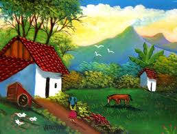 Pintura de Nicaragua | Cabañas rústicas, Arte, Caribeño