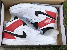 Nike Air Jordan 1 Mid White Pink And Black Trainers Pin By Payden Searl On Shoes In 2020 Sneakers Baby Boots Hiking Shoes Women