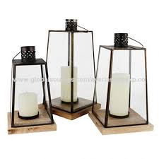 Check spelling or type a new query. Decorative Black Iron Candle Lantern With Wooden Base Global Sources