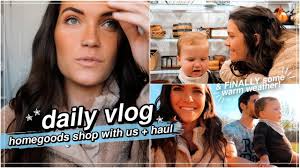 daily vlog: HomeGoods shop with us + HAUL!! 💕sooooo many goodies! +  FINALLY some warm weather! ☀️
