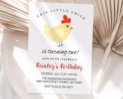 Chicken Birthday Invitation, girl, editable, farm party invite turning two  or any age, edit with Corjl, instant download 