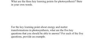Görünümler 1,4 b4 aylar önce. Solved What Are The Three Key Learning Points For Photosy Chegg Com