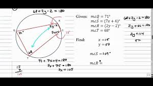 It must be an isosceles trapezoid (opposite angles must be supplementary). Intercepted Arcs And Angles Of A Circle Video Lessons Examples Step By Step Solutions
