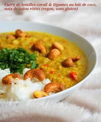 Curry Lentilles Corail Legumes Lait Coco Noix Cajou Roties Vegan Sans Gluten Sans Lactose Curry De Lentilles Corail Curry De Lentilles Recettes De Cuisine