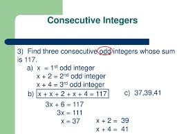 Each number is one apart from the next. 1 8 Consecutive Integers Notes On Handout Ppt Download