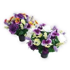 The most common flowers for grave material is fabric. Pansy Rose Grave Pot White Buy Online At Qd Stores