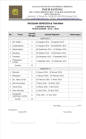 Semoga dengan hadirya contoh promes kelas 1 ini dapat membantu para guru ataupun mahasiswa keguruan yang sedang membutuhkan promes kelas 1. Paud Jateng Contoh Promes Protah Paud Selamat Jumat Contoh Program Semester Dan Program Tahunan Paud Tahun Ajaran 2015 2016 Dapat Di Download Melalui Link Tautan Berikut Ini Http Paudjateng Blogspot Com 2015 08 Contoh Pogram Semester