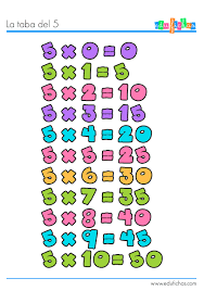 Tabla De Multiplicar Del 5 Ficha Educativa Y Ejercicio Words Word Search Puzzle
