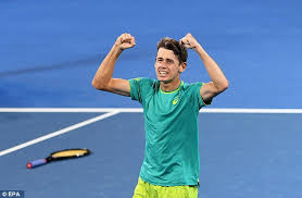 Alex de minaur, round of 16. Alex De Minaur Stuns Tennis World Champion Milos Raonic Daily Mail Online