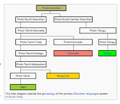 dravidian languages chart dravidian languages language map