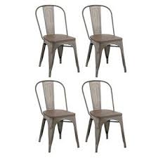 Shop For Industrial Stackable Steel Antique Rustic Cafe Dining Chair Set Of 4 Get Free Shipping Dining Chairs Stackable Dining Chairs Solid Wood Dining Chairs