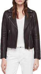 Allsaints Dalby Leather Biker Jacket Nordstrom Biker Jacket Jackets Leather Moto Jacket