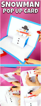 This pop up card is insanely easy to make, just print out the template, grab a sheet of red paper to go along with it, cut glue and you are ready to go (well coloring is included too if you opt for the black and white version). Snowman Pop Up Card Easy Peasy And Fun