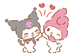 We Love Kuromi By Sanrio Melody Hello Kitty Hello Kitty Wallpaper Cute Art