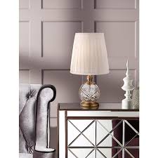 Dale tiffany pebblestone accent lamp from dale tiffany's crystal jewel pebblestone series comes this eclectic piece. Ida Crystal Sphere And Brass 15 High Mini Accent Table Lamp 3g948 Lamps Plus