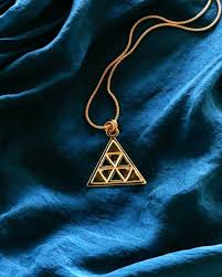 Gold Pintadera Necklace Aesthetic Jewelry Necklace Pendant