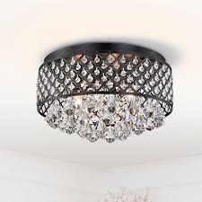 Installed into any ceiling junction box, flush mount designs tend to be located in the middle of the room and provide an optimal amount of light for general purposes. Silver Orchid Taylor 4 Light Antique Black Flush Mount Chandelier 8 7 Inches High X 15 Inches In Diameter Overstock 20254070