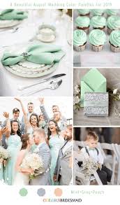 8 Beautiful August Wedding Color Palettes For 2019 August Wedding Colors Mint Wedding Colour Wedding Color Palette