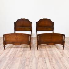 Shop for wood twin bed frame online at target. Pair Of Antique Burl Wood Twin Sized Beds Loveseat Vintage Furniture San Diego Wood Twin Bed Burled Wood Wood Bed Design