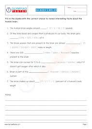 Class 4 Science Human Body Worksheet 09 Human Body Worksheets Science Worksheets Third Grade Science Worksheets