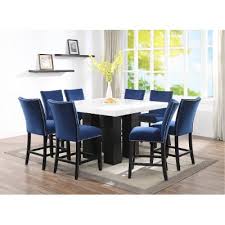 This site contains the best selection of designs blue dining room. Marble And Blue 5 Piece Counter Height Dining Set Camila Rc Willey