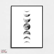 Open up some oreo cookies and scrape off the creme filling to make the four major phases of the moon. Moon Phases Wall Art Phases Of The Moon Moon Phase Print Etsy In 2021 Modern Art Prints Nordic Art Moon Phases