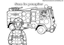 Coloriage A Gommettes Coloriage Pompier Sam Le Pompier Pompier