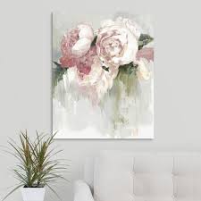 Peonies By Asia Jensen Canvas Wall Art Multi Color Pink Wall Art Canvas Wall Art Flower Art Painting