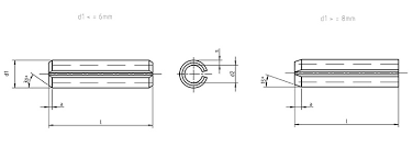 iso 8752 spring type straight pins roll pins heavy type