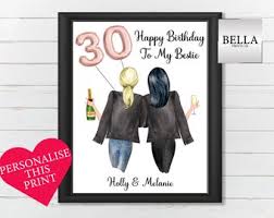 A photo collage is also extremely versatile, because you can use it for people who you've known your whole life, as well as new friends. Best Friends 30th Etsy