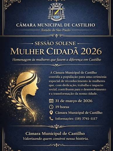 Algumas histórias não fazem barulho, mas sustentam a cidade todos os dias.  A Sessão Solene “Mulher Cidadã 2026” foi um momento de olhar com mais  atenção para mulheres que cuidam, acompanham e