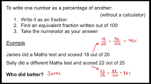 A shorter way to calculate x out of y. Thursday Lesson 5 Writing As A Percentage 21 1 2021 Youtube